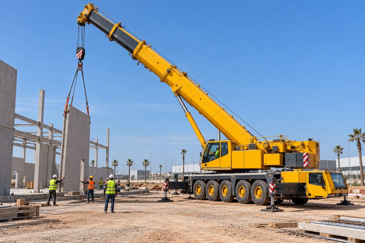 Grue Mobile 100T (100 tonnes) en location au Maroc – BLUEBLOCK