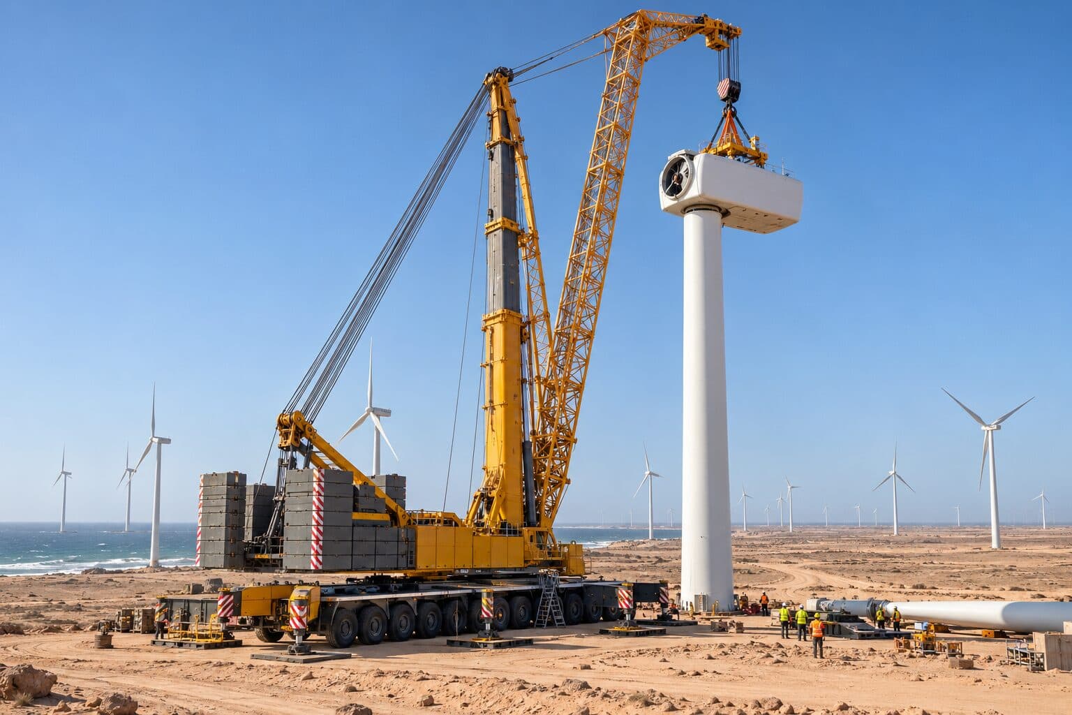 Grue Mobile 500T (500 tonnes) en location au Maroc – BLUEBLOCK